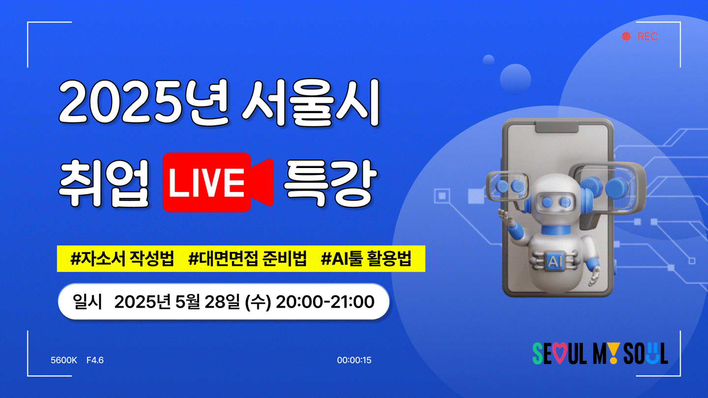 2025년 서울시 AI 면접 체험 취업 라이브 특강(5월)